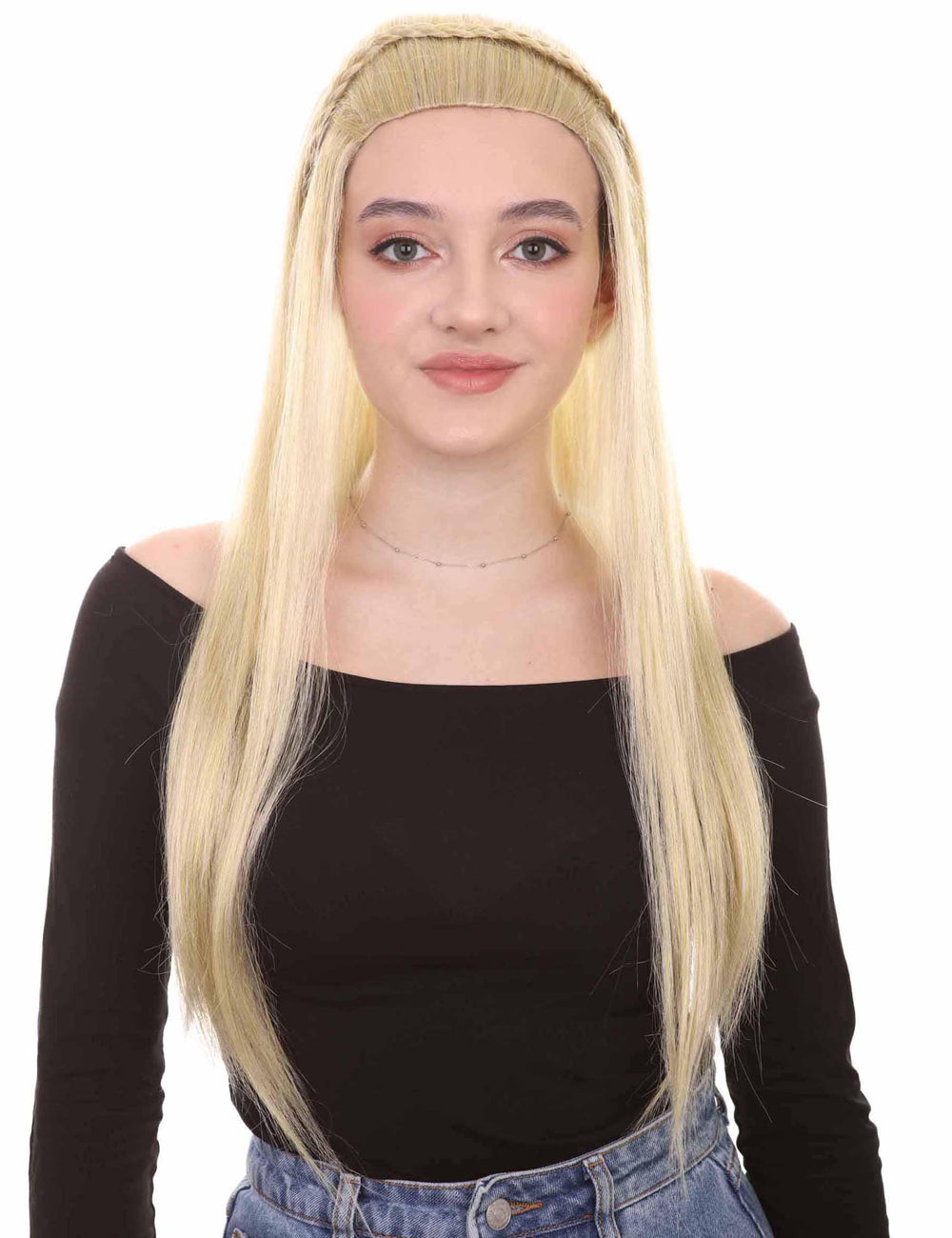 Wigs2you ハロウィン パーティー プレミアム H-1457 簡単に着用でき 快適なフィット感の女性インディアン メイデン スタイル ブロンズ カラーのかつら