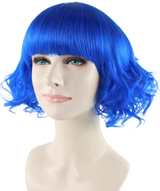 ハロウィンパーティープレミアムレディース H-1352 カーニバルライトブルー ウェービーウィッグ レディ ファンシーキャラクターファッションウィッグ