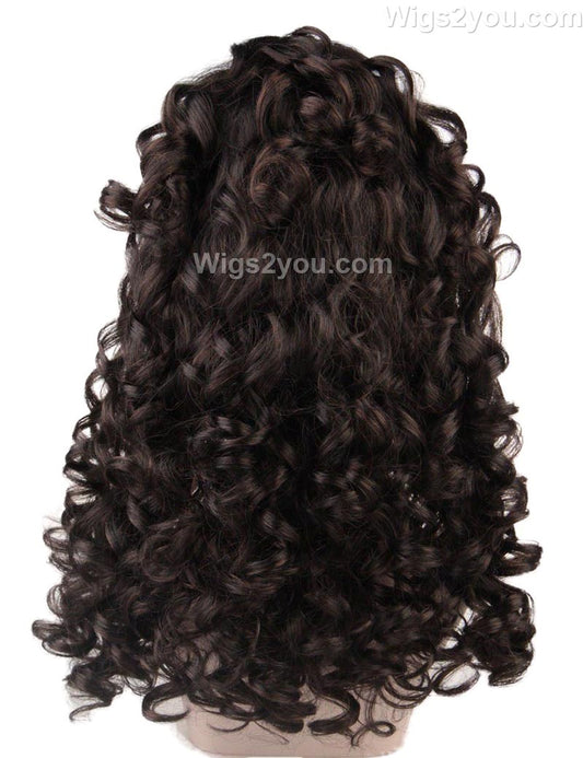 60年代の主婦婦人用かつら|ダークブラウンのビンテージかつら|割増空気を通すCaplessなキャップH-443