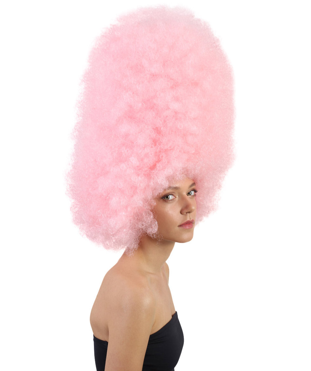 Wigs2youハロウィンパーティープレミアムレディースH-2006 着けやすい 非常に快適 スーパーサイズジャンボライトピンクアフロウィッグ