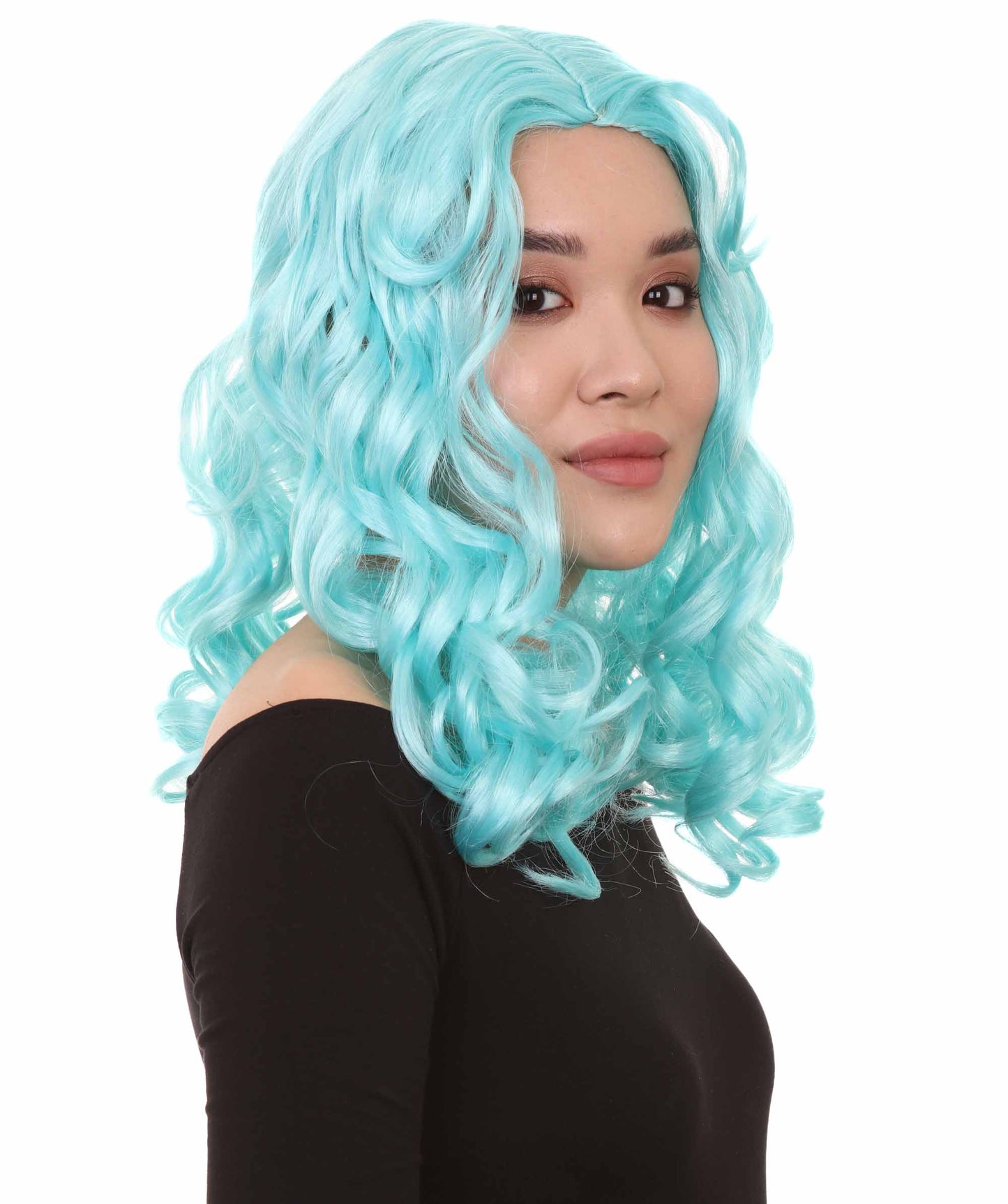 Wigs2you ハロウィンパーティープレミアム レディース H-1088 アリスウィッグ 鏡の国のアリス ブルーレイク色