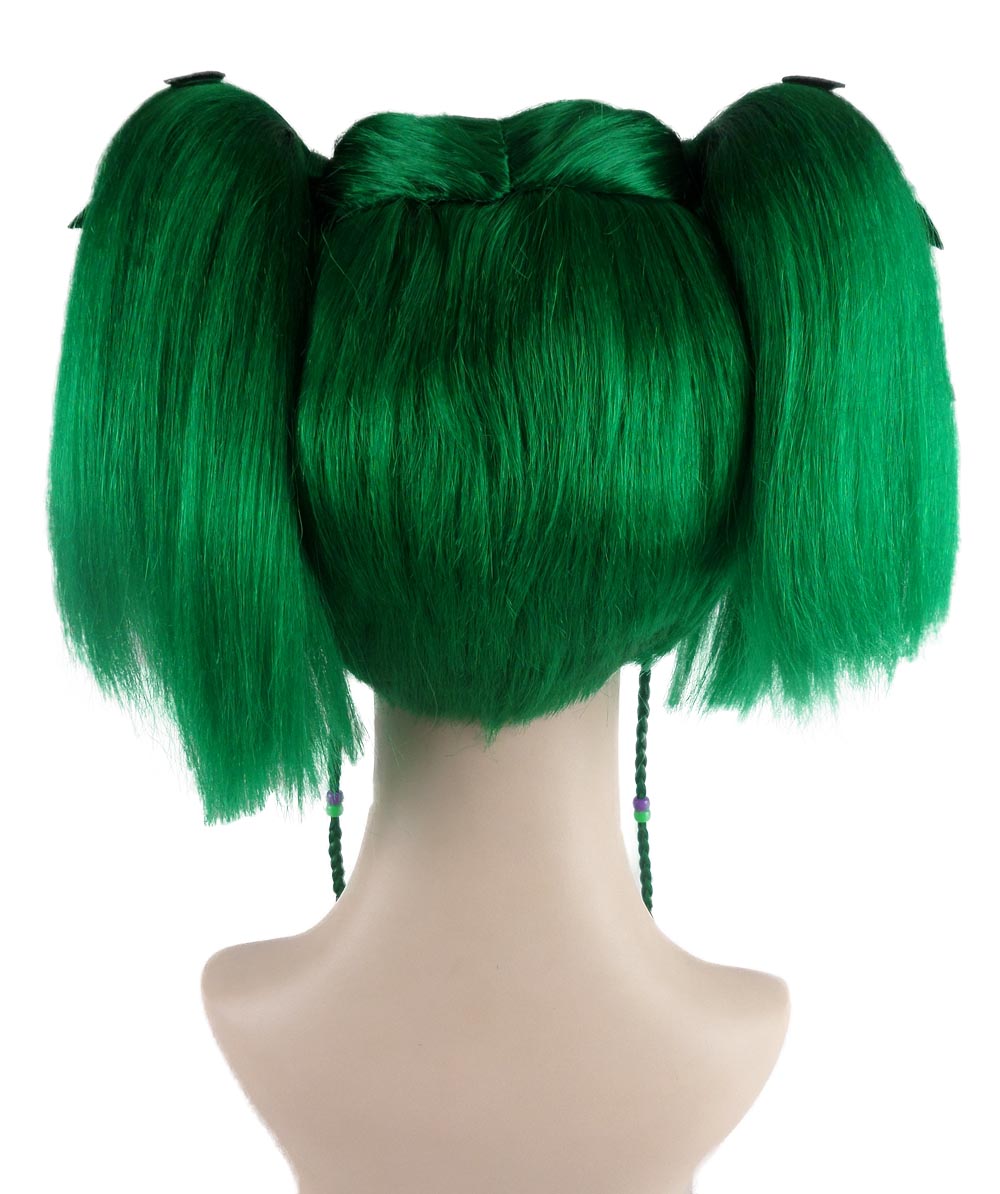 Wigs2you ハロウィンパーティープレミアム レディース H-701 バットエンジェルウィッグ ダークグリーン色
