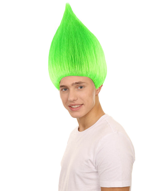 Wigs2you ハロウィン パーティー プレミアム メンズ H-622 トロールズ ウィッグ ネオングリーン