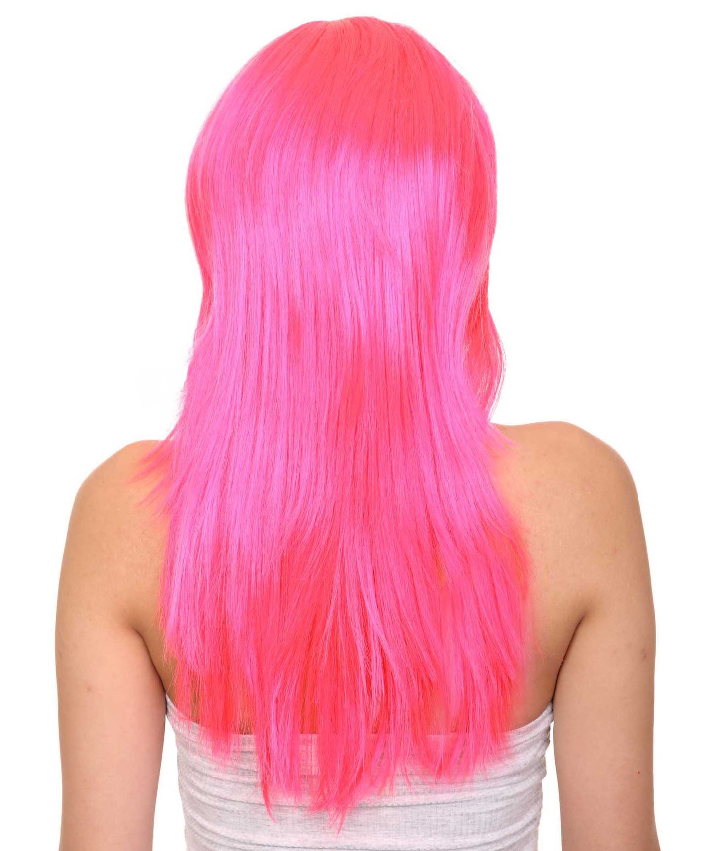 Wigs2you ハロウィンパーティープレミアム H-965 3レイヤーのパーティーガールウィッグ ネオンピンク色