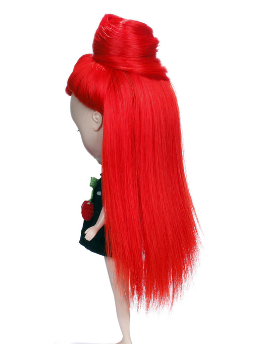 大きなチグノンをトップに置いた、素晴らしい長いまっすぐな髪の人形のウィッグ B-107 最もシンプルで一番見た目に気を使ったデザイン