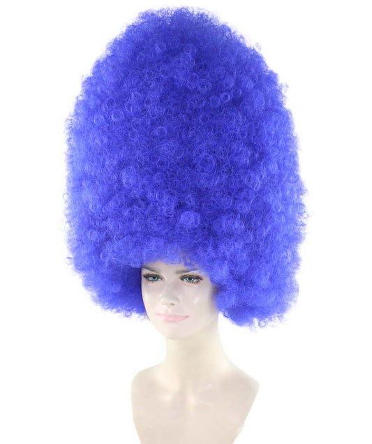 ハロウィンパーティープレミアムレディース H-3449 スーパーサイズ ジャンボ パープル ブルー アフロ ウィッグ