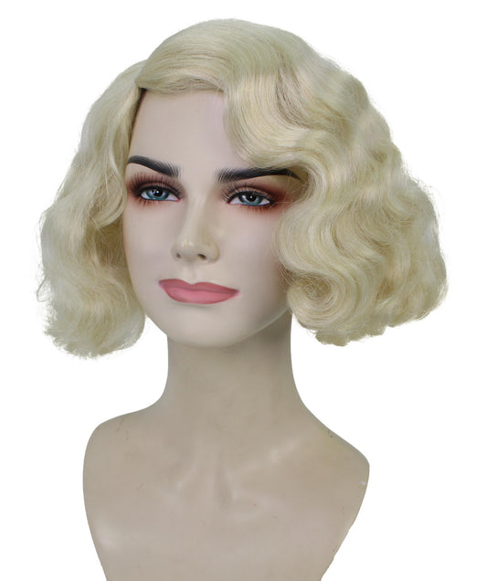 女性用 H-5865 アメリカン ハーフブラッド ウィッチ ブロンド ウィッグ ハロウィンに最適 難燃性合成繊維