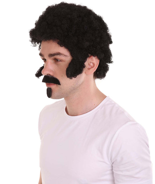 ハロウィーンパーティープレミアムメンズH-3671 ブーツ・ライリー マスタッシュ&チンパッチコスプレウィッグ