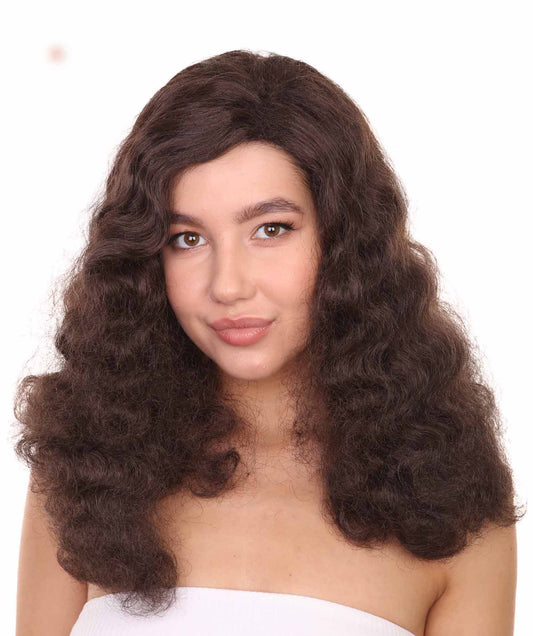 プレミアムハロウィンパーティーレディ H-5425 ミディアムレングス ウェービー ユーフォリアオブデーティングテリーウィッグ ブラウン