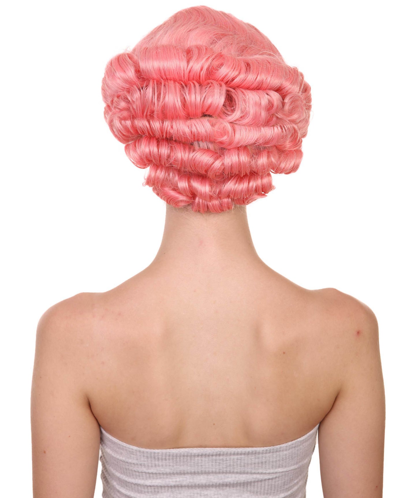 フレンチー グリース ピンクウィッグ H-4546 プレミアム通気性キャップレスキャップ