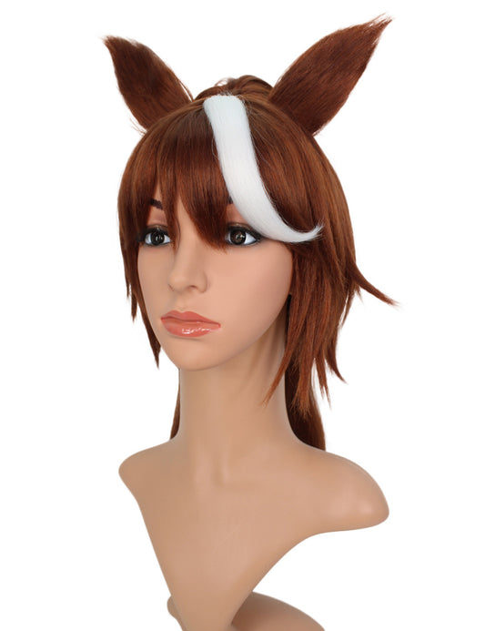 レディースファッション C-100 ロングストレート C-カカオ/ココナッツブラウン M コスプレヒートスタイラブルウィッグ