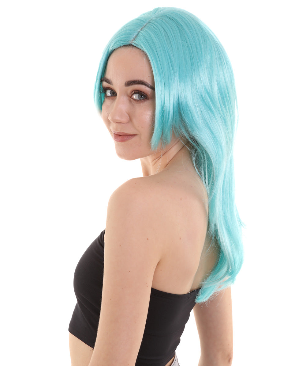 Wigs2you ハロウィンパーティープレミアム H-938 3レイヤーのパーティーガールウィッグ ブルーレイク色