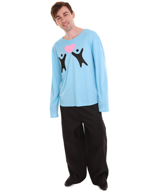 大人向け男性用 JCO-171_9 バレンタインデー フォーリンラブ ロングスリーブ ライトブルー コスプレ コスチューム