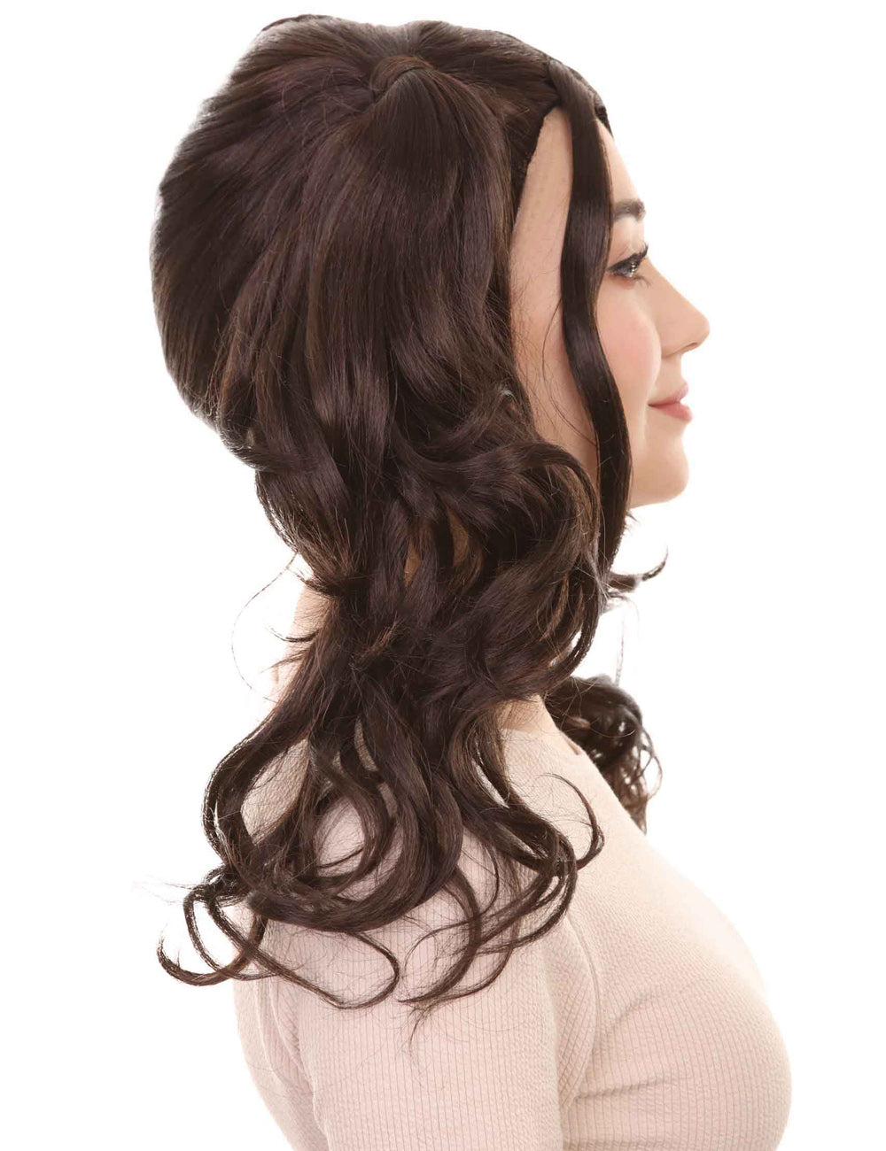 Wigs2you ハロウィンパーティー プレミアム レディース H-769 ドリー ピグテール ウィッグ ダークブラウン色