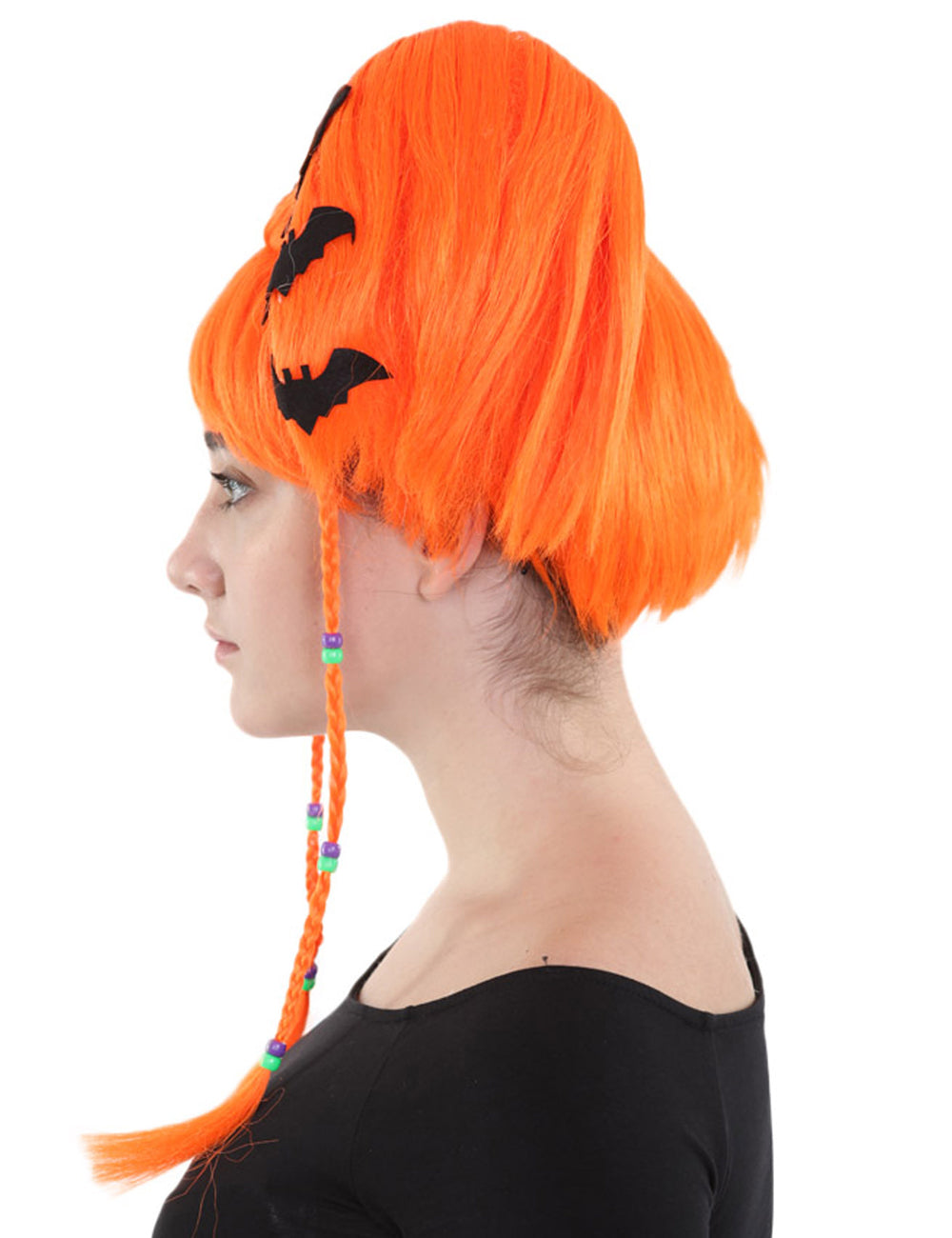 Wigs2you ハロウィンパーティープレミアム レディース H-695 バットエンジェルウィッグ ネオンオレンジカラー