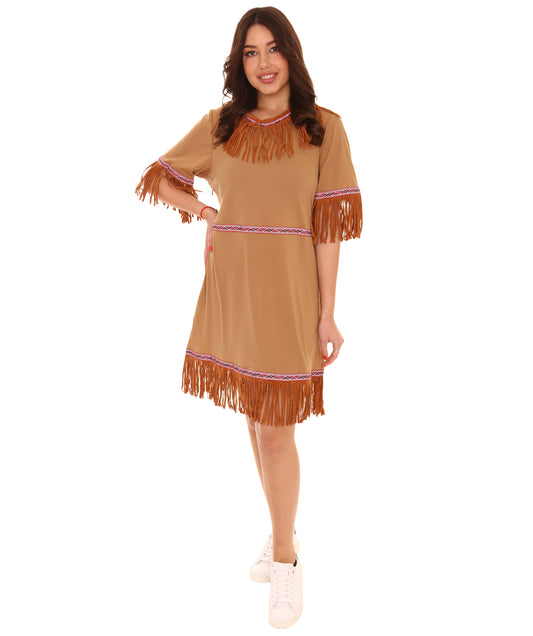 女性用 JCO-383 レディースカウガールドレスコスチューム ブラウン コスプレ コスチューム