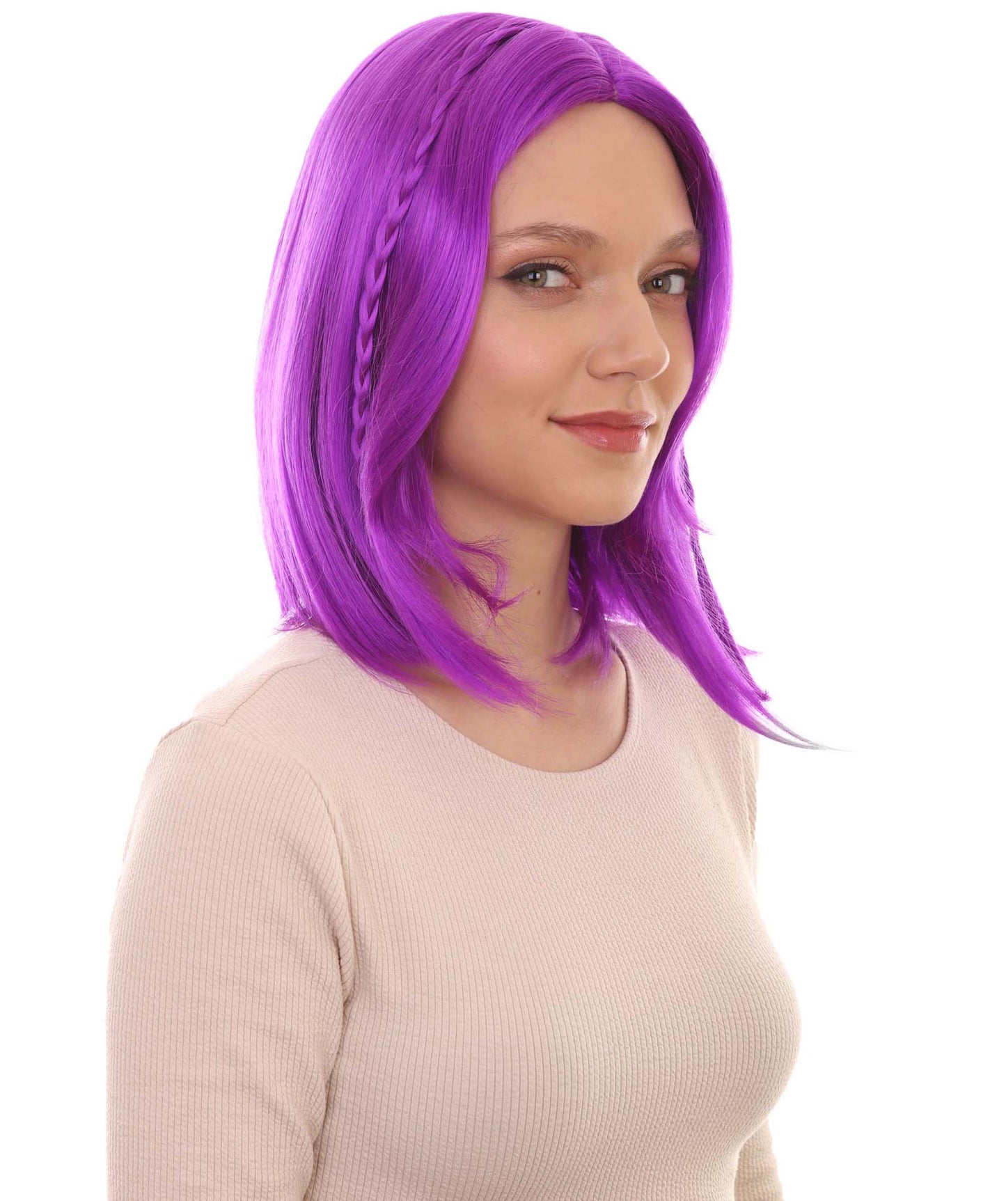 Wigs2you ハロウィンパーティー プレミアム レディース H-922 スワンプクイーン ウィッグ ネオンパープル色