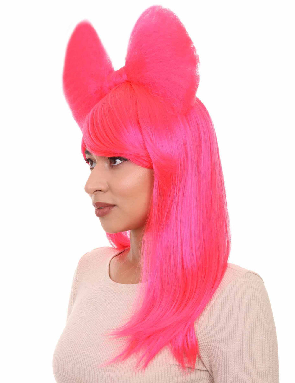 Wigs2you ハロウィンパーティープレミアムレディース H-1606 着用が簡単 とても快適 ネオンピンク ロング バタフライウィッグ
