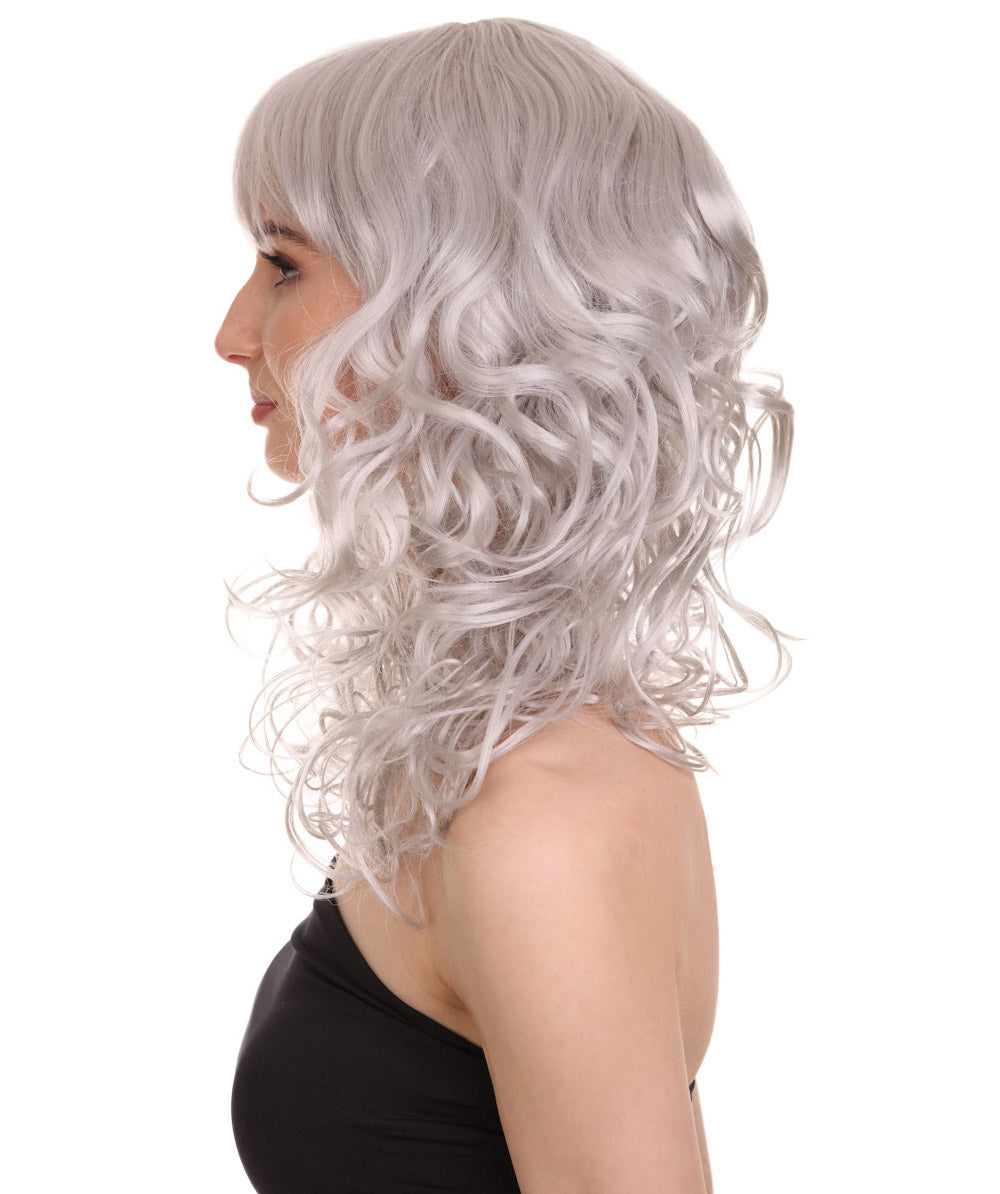 Wigs2you ハロウィンパーティー プレミアム レディース H-1015 着用しやすい ベラウィッグ グレー色