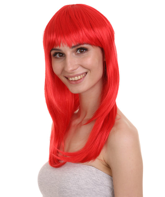 Wigs2you ハロウィンパーティープレミアムレディース H-1036 とても快適なグラマーグリーンウィッグ レッドカラー