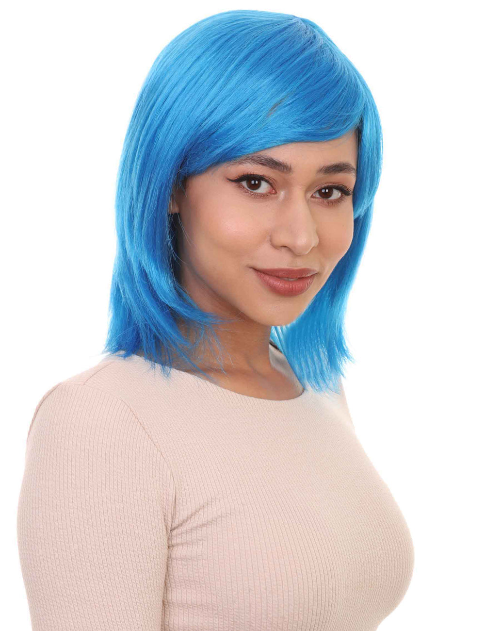 Wigs2you ハロウィン パーティー プレミアム H-1426 簡単に着用でき 快適なフィット感の女性ショート ブルーウィッグ