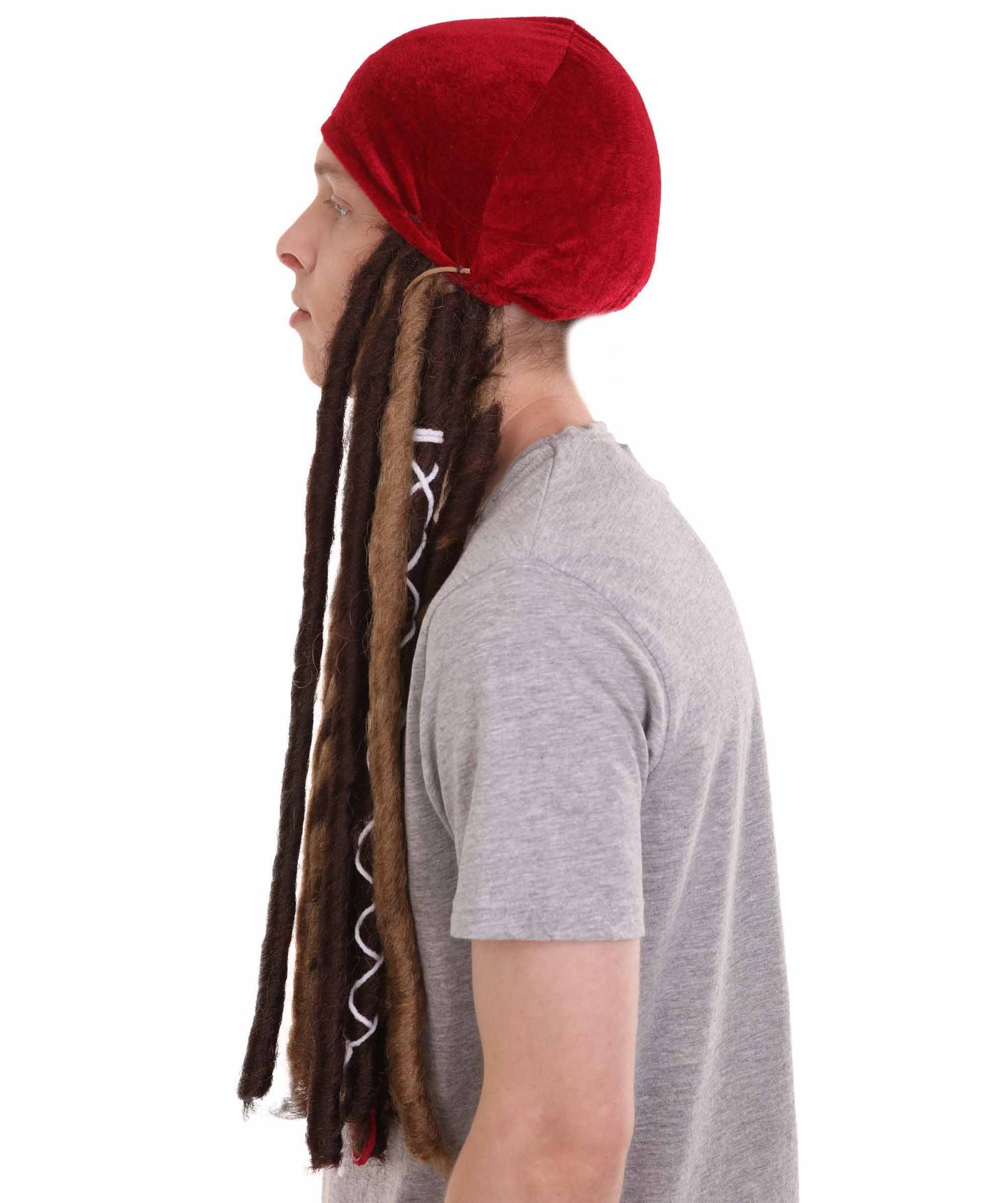 ハロウィンパーティー プレミアム 男性用 H-2490 コスプレ ウィッグ ジャック・スパロウ パイレーツ ドレッドロック