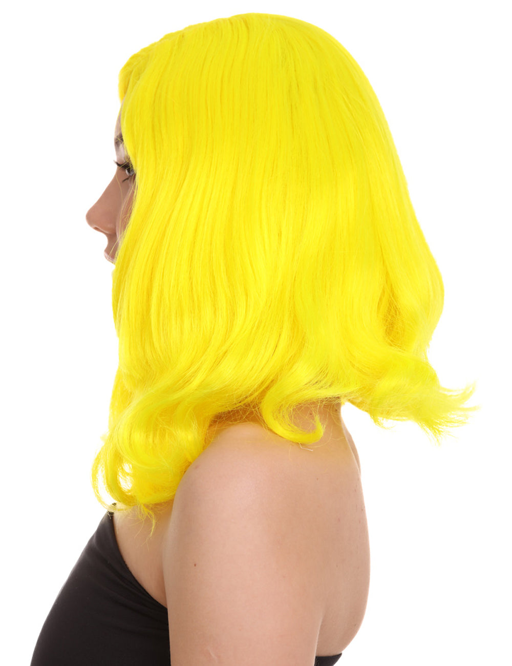 Wigs2you ハロウィン パーティー プレミアム レディース H-1299 着けやすい 快適なフィット感 ネオンイエロー ページボーイ ウィッグ