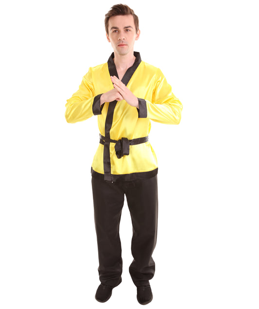 大人用メンズ JCO-267_7 贅沢な独身者 イエローサテン スモーキングジャケット コスプレ衣装