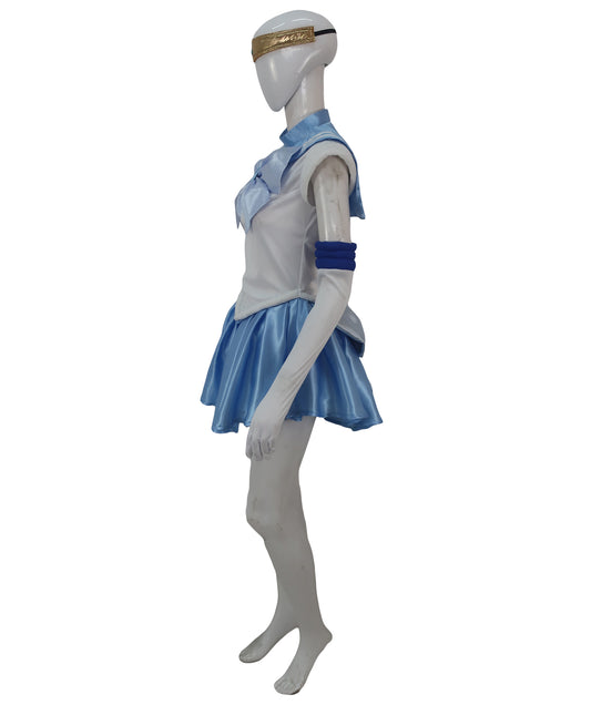 大人の女性用 JCA-046 セーラームーン ホワイト ブルー シルバー コスプレ衣装