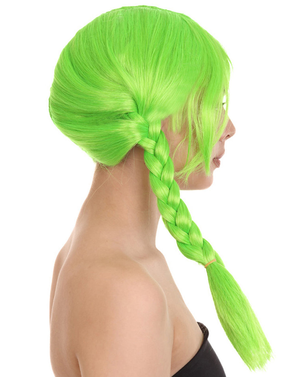 Wigs2you ハロウィンパーティープレミアムレディース H-1636 着用が簡単 とても快適 ピッピ ダークグリーン