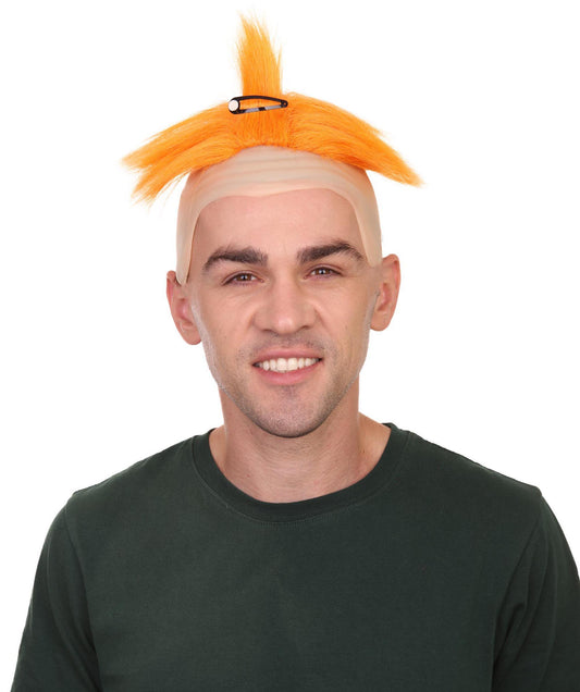 ハロウィンパーティー プレミアム 男性用 クラウン ウィッグ H-2151 オレンジ ウィッグ キャップ付き