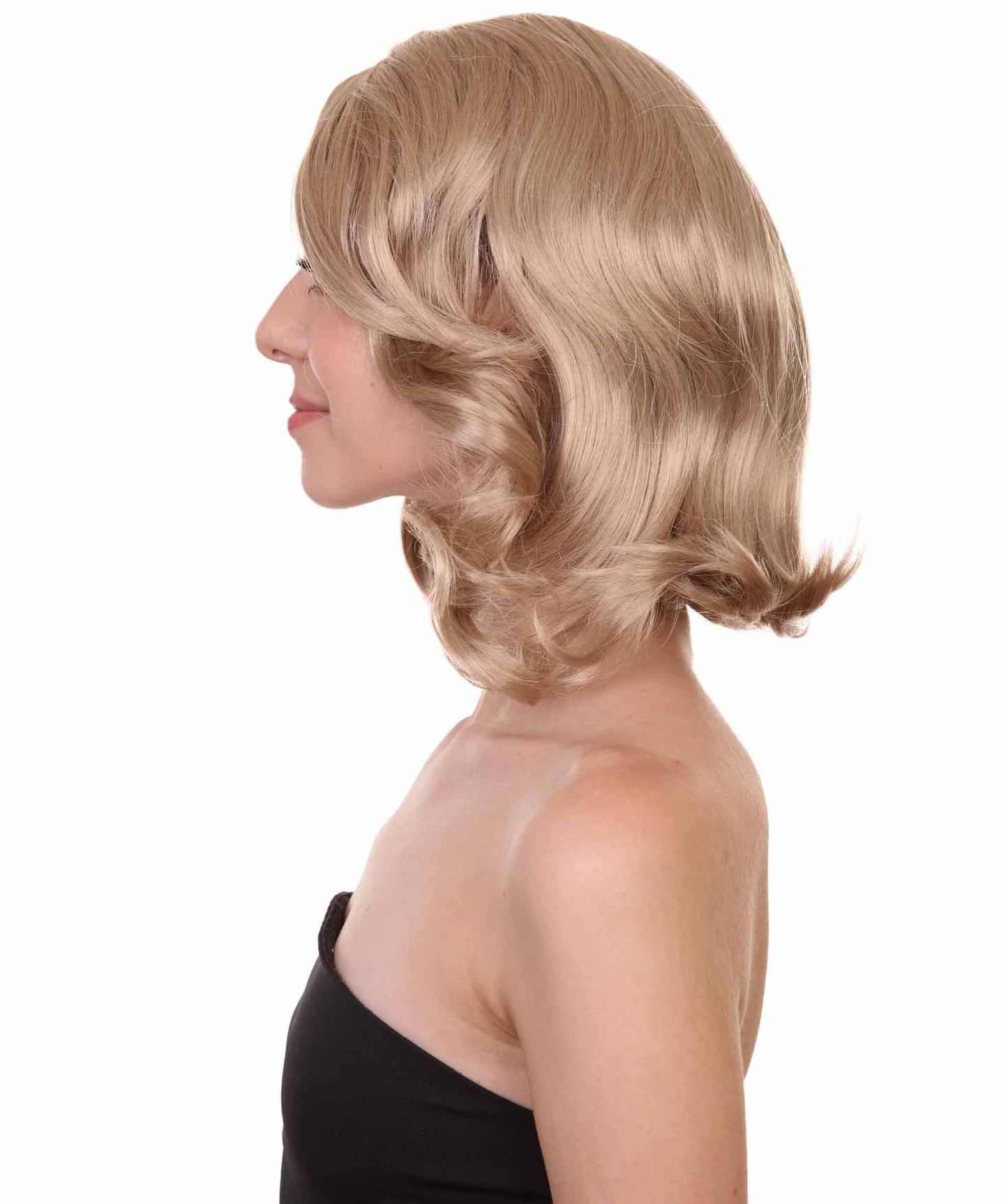 Wigs2you ハロウィン パーティー プレミアム 簡単に着用できる H-1143 とても快適なナチュラル ブロンド カーリー レディ ウィッグ