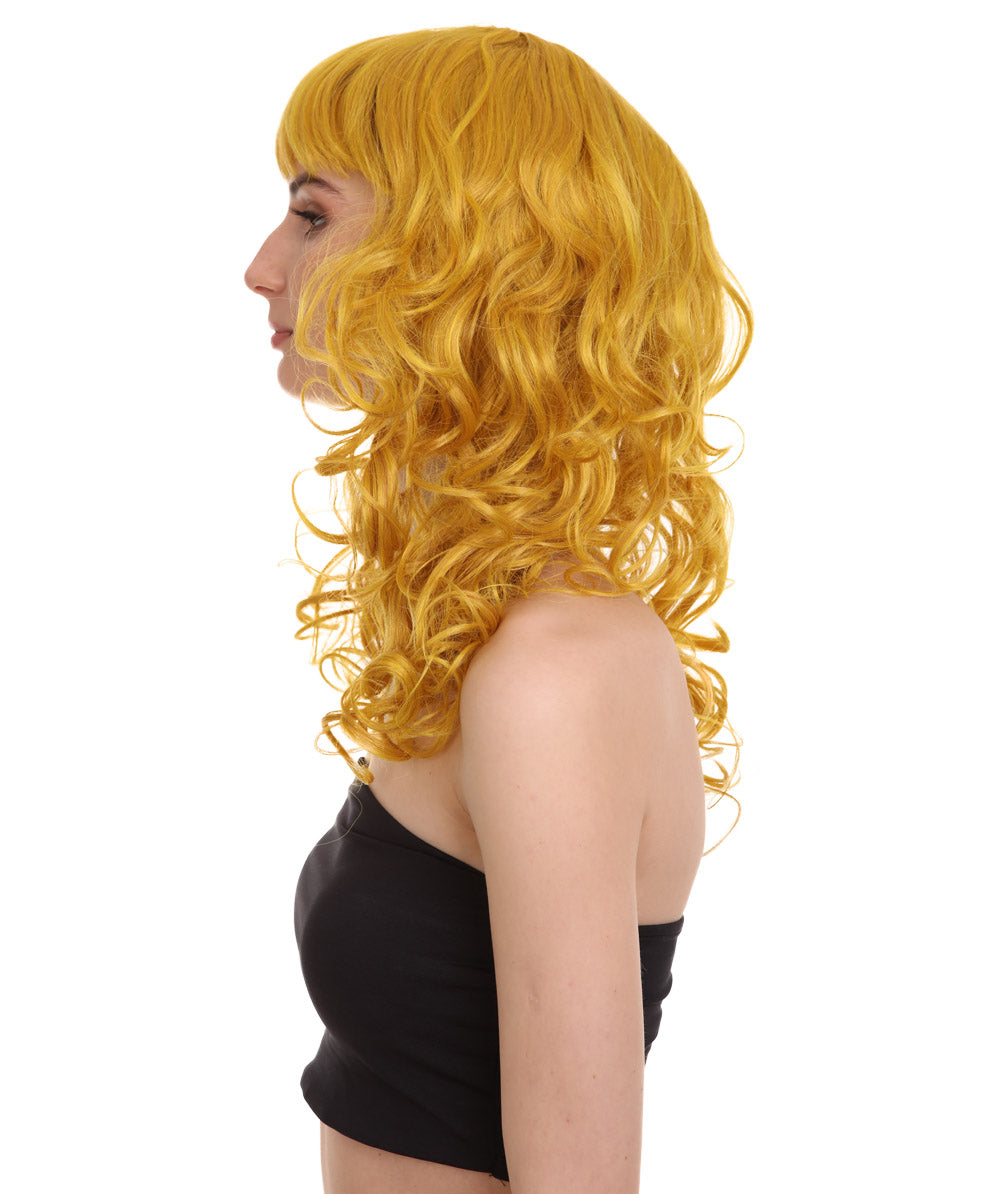 Wigs2you ハロウィンパーティー プレミアム レディース H-1021 着用しやすい ベラウィッグ ゴールドカラー