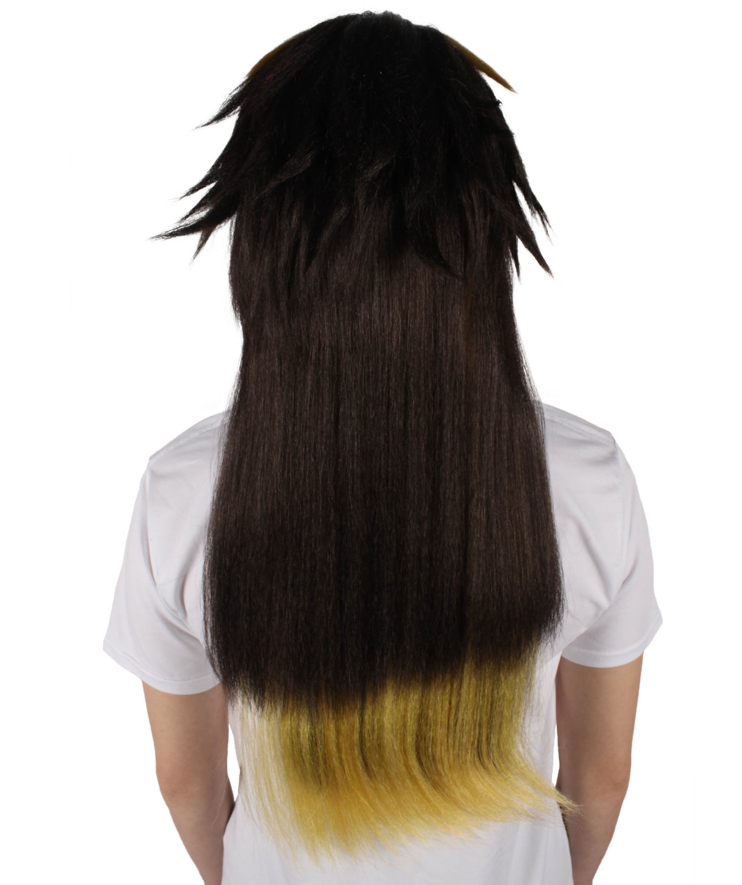 Wigs2you H-6929 レディース ビジュアル系ミュージシャン風 ブラック&イエローウィッグ|ハロウィンにぴったり|難燃性合成繊維