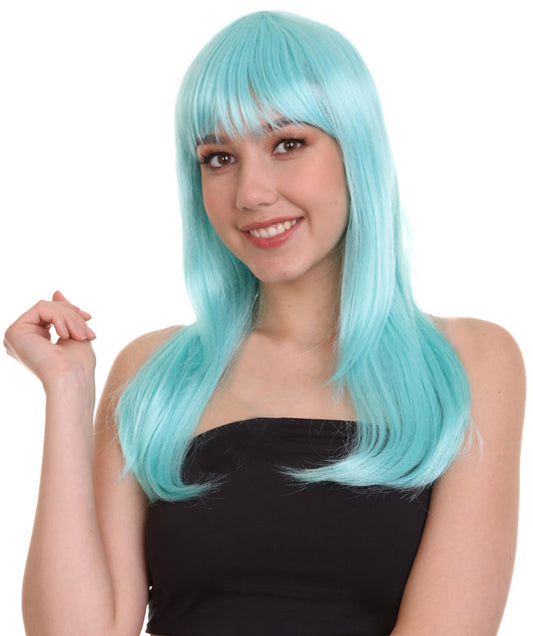 Wigs2you ハロウィン パーティー プレミアム レディース H-1046 とても快適なグラマー グリーン ウィッグ ブルー レイク色