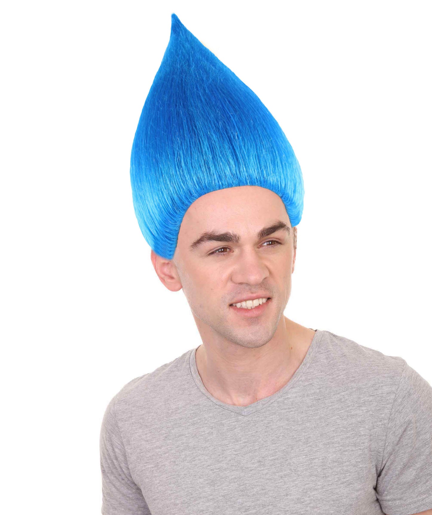 Wigs2you ハロウィン パーティー プレミアム メンズ H-621 トロールズ ウィッグ ブルー色