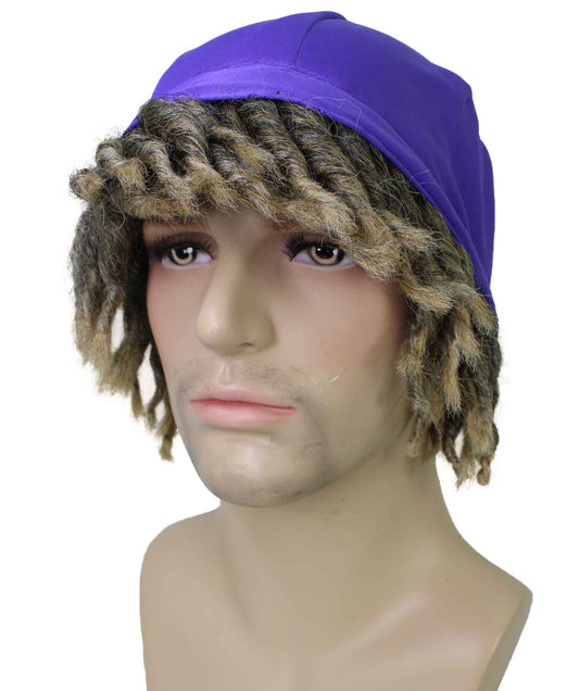 メンズ H-6030 アニメーション ムービー エクスプローラー ティーンエイジ ソン ミックスグレー ドレッドヘアウィッグ 帽子付き I 難燃性合成繊維