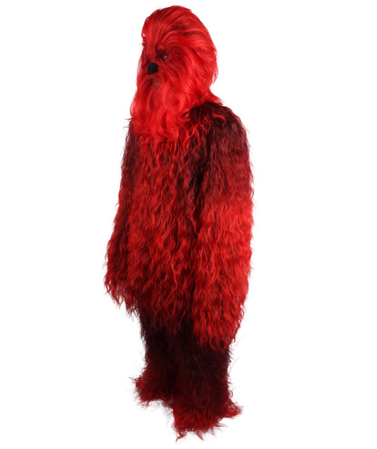 ユニセックス JCP-209_9 ヘアリー ウォリアー エイプ ミリタリー リーダー レジスタンス ファイター レッド コスプレ コスチュームとウィッグ バンドル