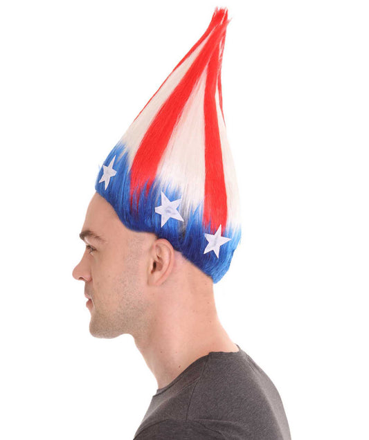 Wigs2you ハロウィンパーティ プレミアムメンズ H-2102 とても快適 アメリカンストライプ トロールウィッグ1 最高のトロールヘアウィッグ体験のために