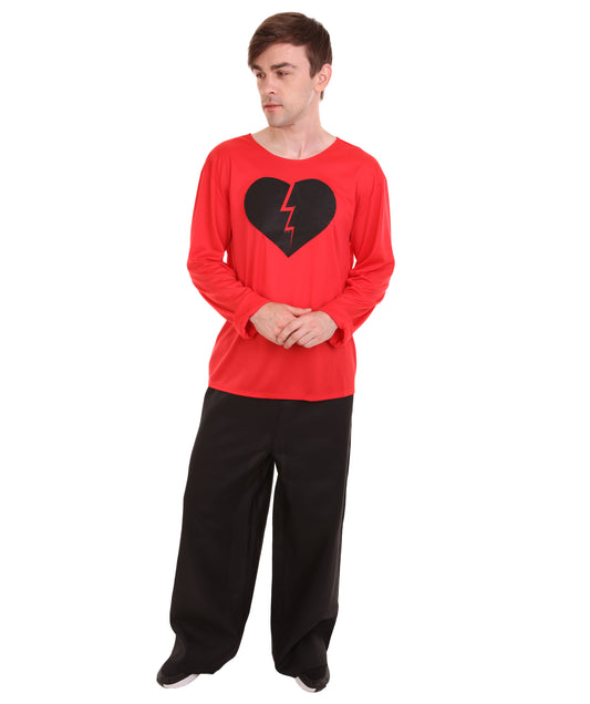大人向け男性用 JCO-170_2 マイハートイズブロークン ロングスリーブ レッド ハロウィン コスチューム コレクション