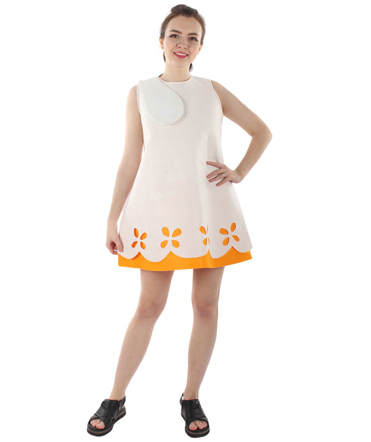 ウィメンズ JCP-027_5 トロールズ ポピー コスプレ ホワイト コスチューム デラックス ハロウィン コスチューム