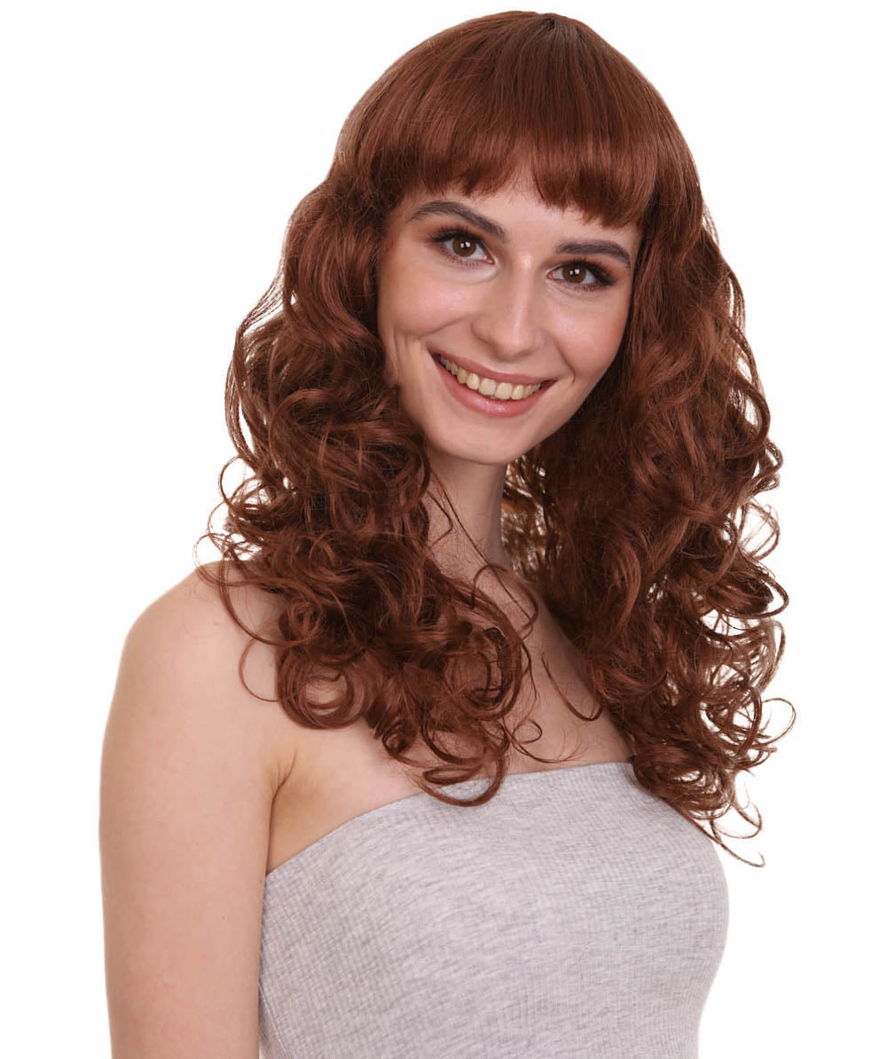 Wigs2you ハロウィンパーティープレミアム レディース H-1024 着用しやすい ベラウィッグ オーバーンブラウン色