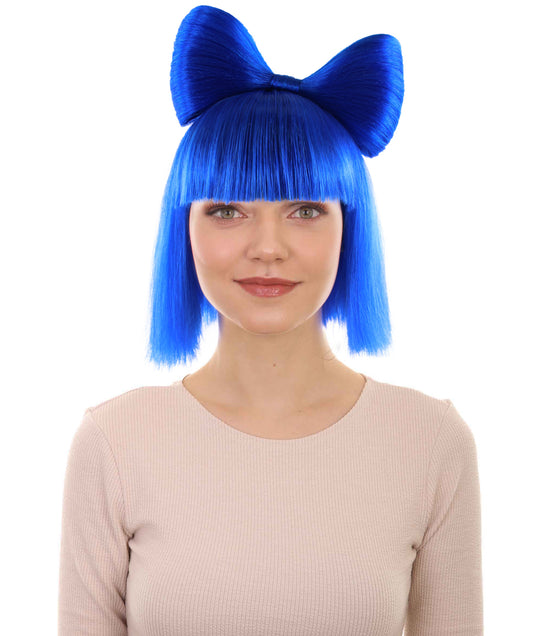 ハロウィンパーティ プレミアムレディース H-1665 ダークブルーバタフライウィッグ