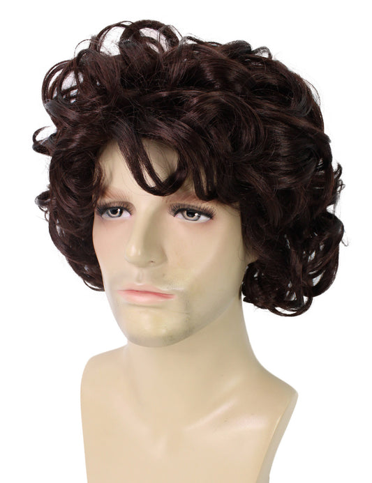 ハロウィンパーティ プレミアムメンズ H-5527 ザ・ターニング ブラウンウィッグ 合成繊維の髪