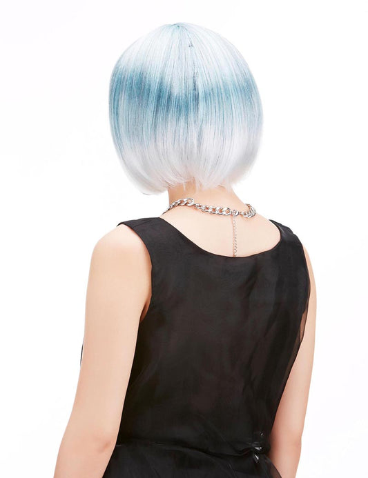 ショートボブスタイルウィッグ★パッツン前髪で目力アップ!!ウィッグネット付き。PTB-006