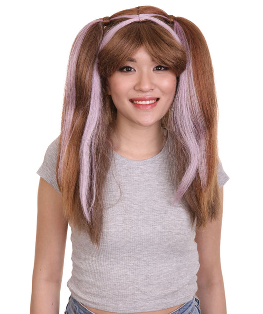 ヴァイオレットクラウンレディースウィッグ H-3210 セクシーコスプレパーティーハロウィンウィッグ プレミアム通気性のキャップレスキャップ