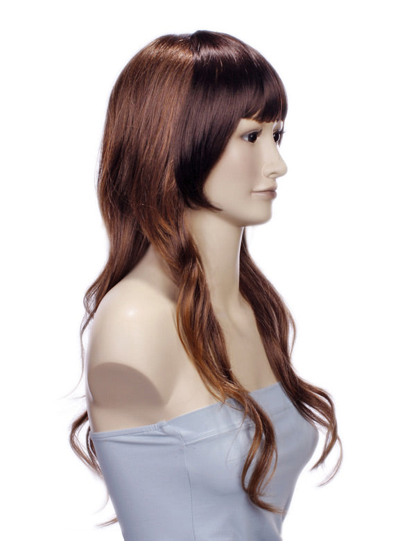 前髪ウィッグ W-8104!横髪ありのパッツンスタイル。重めのスタイルで小顔効果抜群!