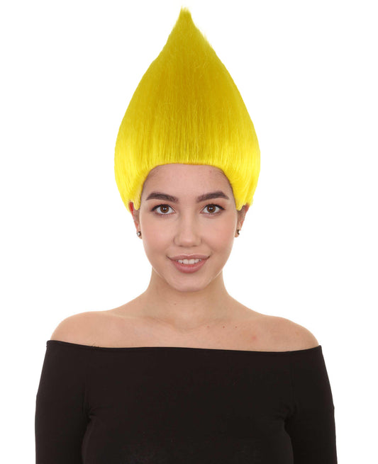ハロウィンパーティ プレミアム H-1788 女性用コスプレウィッグ イエロートロールスタイル