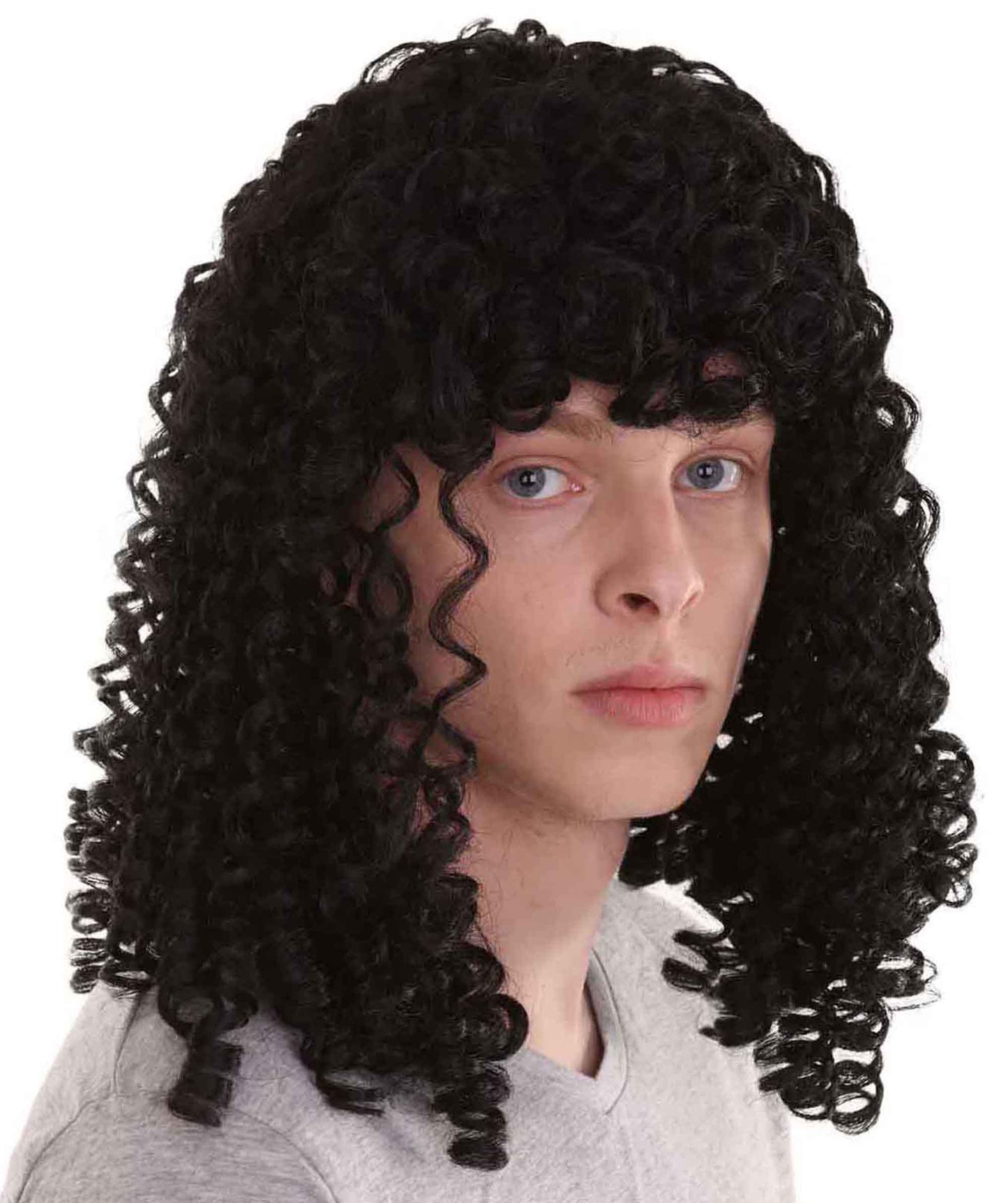 Wigs2you ハロウィンパーティ プレミアムメンズ H-2111 とても快適 カーリーロング コロニアルロックスターウィッグ