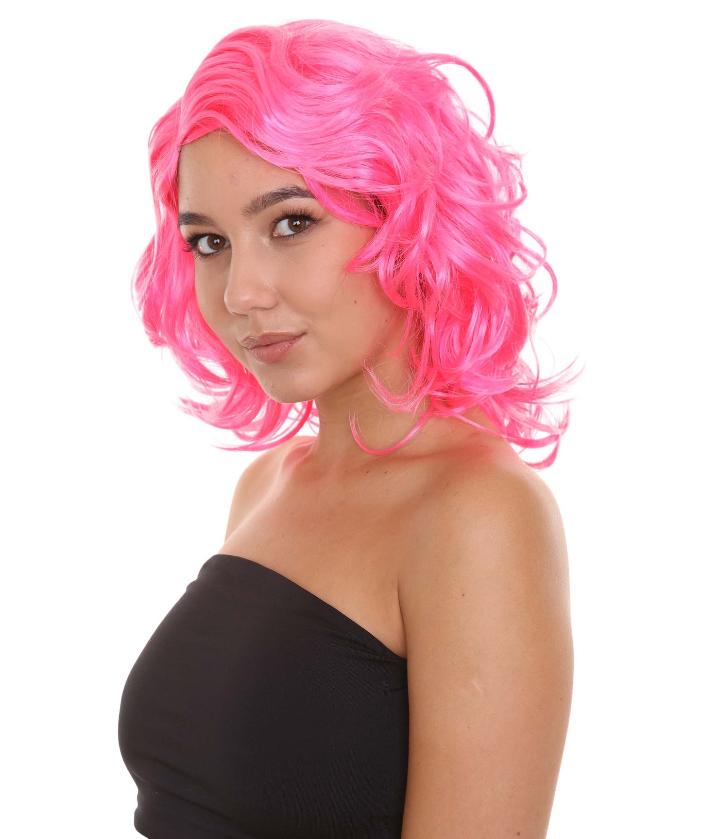 ハロウィンパーティープレミアムレディース H-2576 ピンクポップスターウィッグ 女性の美しさを受け入れる